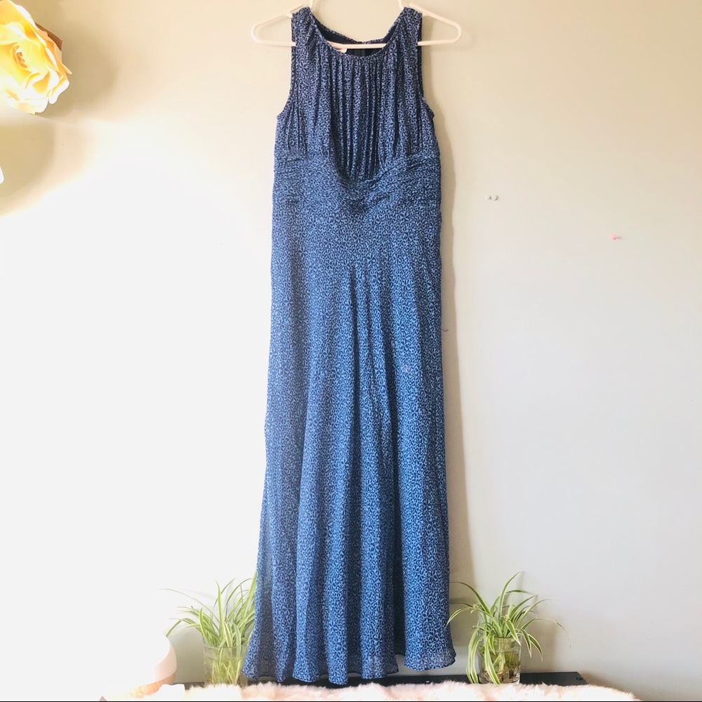 Talbots Blue Silk Maxi Dress 💙